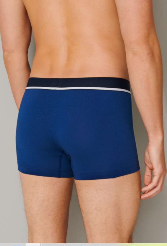 Schiesser 95/5 short, 3-pack, donkerblauw, zwart, kobalt blauw