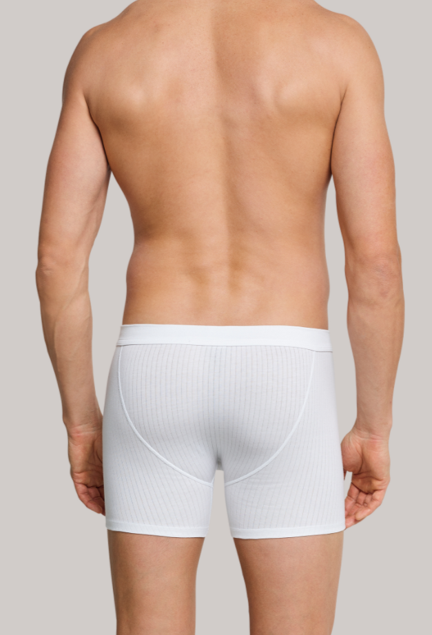 Schiesser Authentic short, 2 pack in wit en zwart verkrijgbaar
