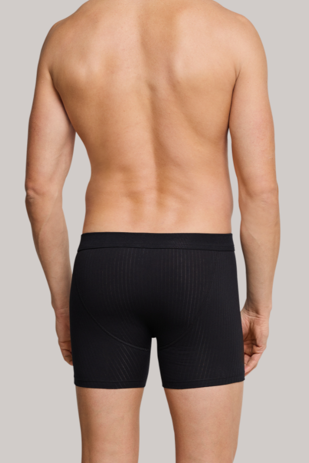 Schiesser Authentic short, 2 pack in wit en zwart verkrijgbaar