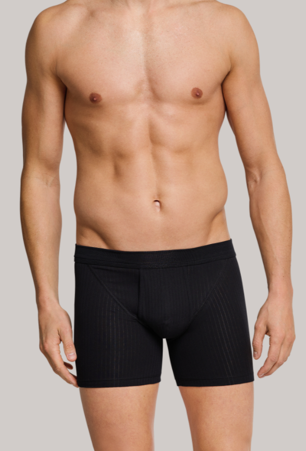 Schiesser Authentic short, 2 pack in wit en zwart verkrijgbaar