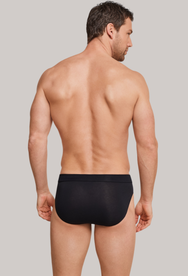 Schiesser Essential Rio-slip, 3 pack, in wit en zwart verkrijgbaar
